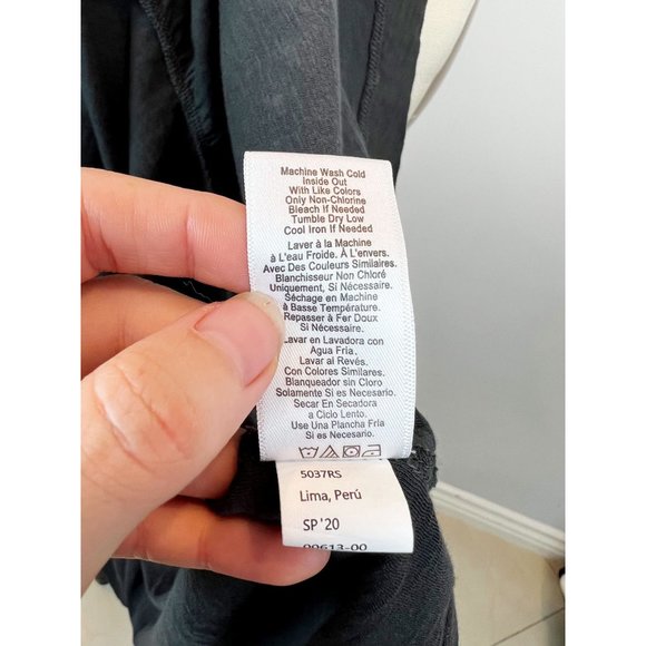 NATION LTD Roman Cotton Tiered T-shirt Dress Sz XS Washed Black - Picture 15 of 15